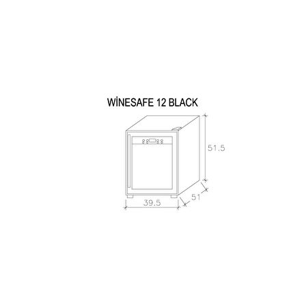 CASO 624 WİNE SAFE 12 BLACK ŞARAPLIK