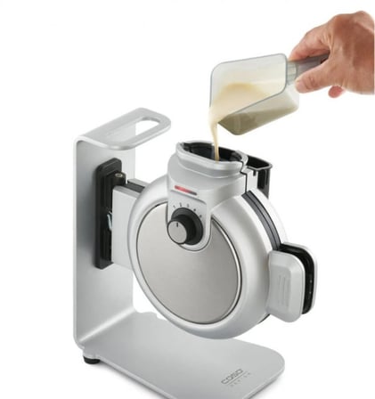 Caso Design WaffleUp Dikey Waffle Makinesi - Gümüş (800W, 18 cm Waffle Boyutu, 5 Kademeli Isı Ayarı)