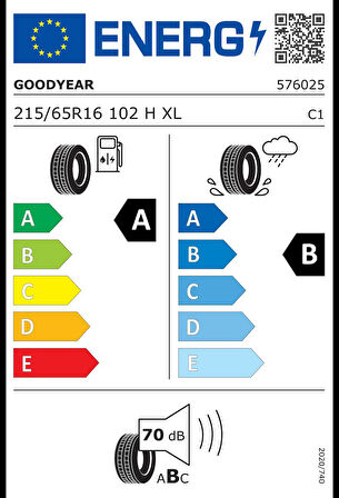 Goodyear 215/65R16 102H Efficientgrip SUV Oto Yaz Lastiği (Üretim: 2025)