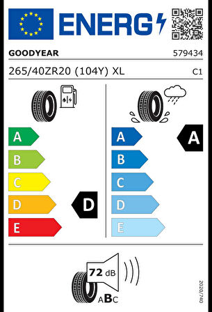 Goodyear 265/40ZR20 104Y XL Eagle F1 SuperSport FP Oto Yaz Lastiği (Üretim: 2024)