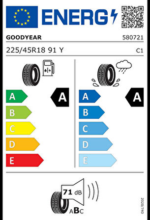 Goodyear 225/45R18 91Y Eagle F1 Asymmetric 5 AR FP Oto Yaz Lastiği (Üretim: 2025)