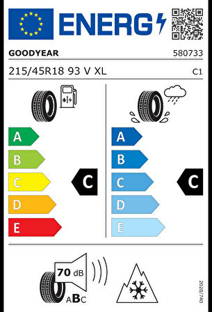 Goodyear 215/45 R18 93V XL UltraGrip Performance 3 FP Oto Kış Lastiği (Üretim:2025)