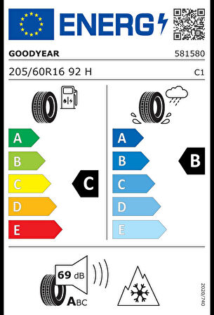 Goodyear 205/60R16 92H Vector 4Season G3 Oto Dört Mevsim Lastiği (Üretim:2024)