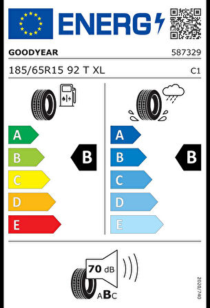 Goodyear 185/65R15 92T XL Efficientgrip Compact 2 Oto Yaz Lastiği (Üretim: 2025)