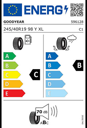 Goodyear 245/40R19 98Y XL Eagle Sport 2 UHP FP Oto Yaz Lastiği (Üretim: 2025)