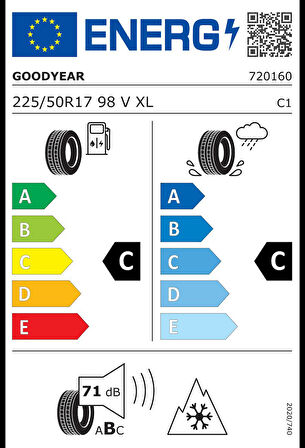 Goodyear 225/50 R17 98V XL WinterCommand FP Oto Kış Lastiği (Üretim:2025)