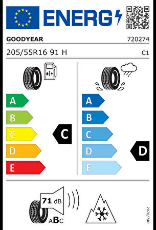 Goodyear 205/55 R16 91H WinterCommand Oto Kış Lastiği (Üretim:2025)