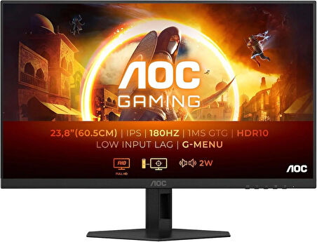 OUTLET Aoc 24G4XE 180 Hz 1ms Freesync HDR10 Fast IPS Oyuncu Monitörü