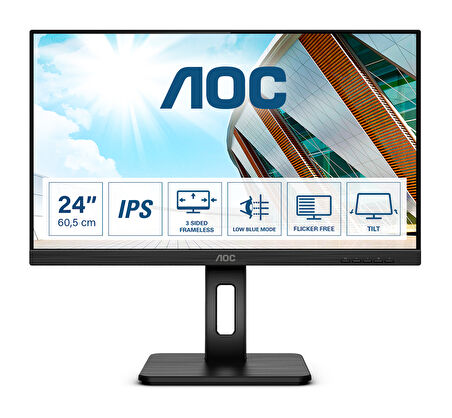 Aoc 23.8" Q24P2Q 4ms 75hz HDMI DP Pivot 2K IPS Monitör