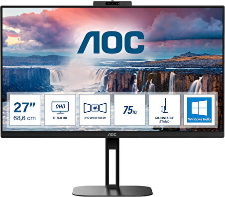 AOC 27"Q27V5CW/BK 1ms 75Hz HDMI Dp Type-C IPS Monitör(Ölü Pixel)