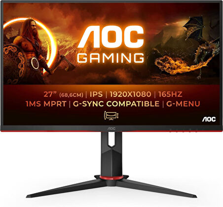 AOC 27G2SP 27" 1 ms Full HD Pivot IPS 165 Hz Oyuncu Monitörü