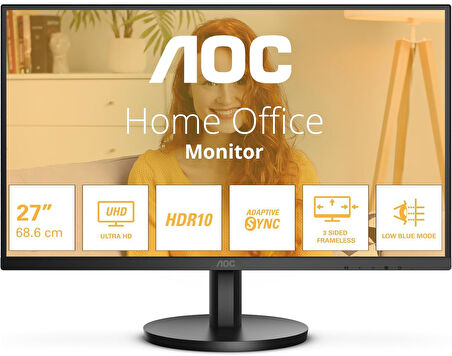 AOC 27" U27B3M 60HZ 4MS HDMI DP UHD VA Monitör