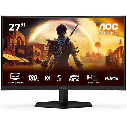 AOC C27G42E 27" 180Hz 0.5ms HDMI DP AdaptiveSync HDR10 FHD FAST VA Gaming Monitör