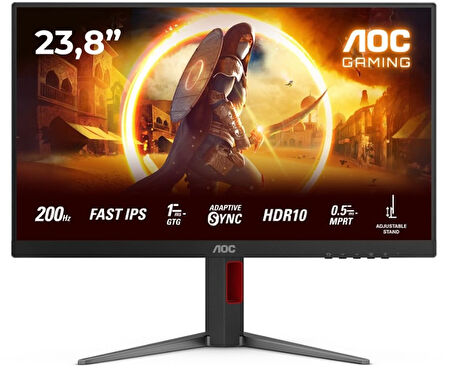 AOC 24G4HA 23.8" 200Hz 1ms HDMI DP G-Sync AdaptiveSync Pivot Gaming Monitör(Ölü Pixel)