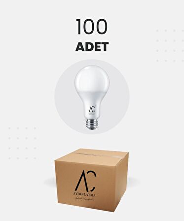 9W Bulb Led Ampul 6500K Beyaz Işık - 100 Adet