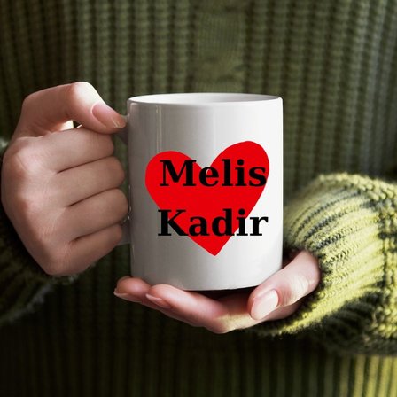 Çılgıntrend Kişiye Özel İsimli Kupa Bardak Ve Mıknatıslı Çift Kolyesi Seti Çok Renkli