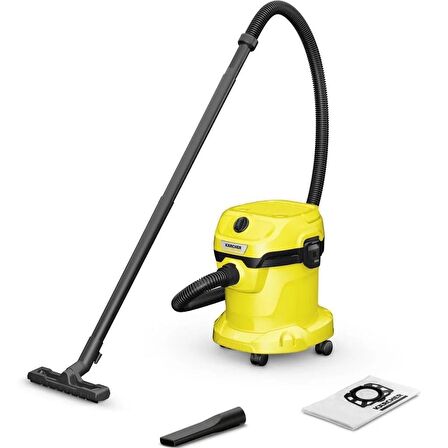 KARCHER WD 2 PLUS V-15/4/18 1000W KÜRE SÜP. 15 LT. - SARI