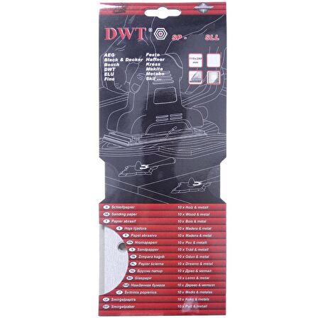 DWT SP-80SLL Dikdörtgen Delikli Zımpara Kağıdı 115x280mm 80 Kum