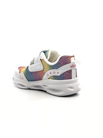 Vicco Kita Kız Çocuk Simli Işıklı Hafif Günlük Spor Ayakkabı 346.23Y.181