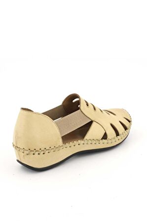 Venüs 18791395 Kadın Deri Lastikli Comfort Delikli Sandalet