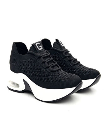 Guja 25Y300-22 Kadın Triko Taşlı Balon Taban Streç Spor Ayakkabı