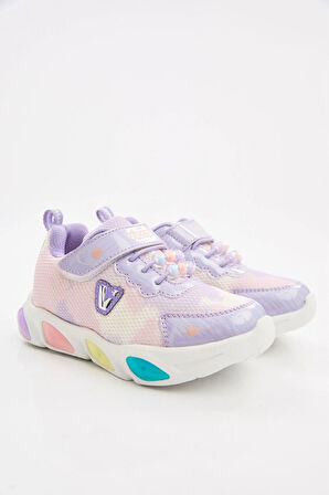 Vicco Gelato Kız Çocuk Cırtlı Simli Işıklı Spor Ayakkabı 346.25Y.177