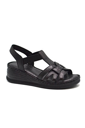 Venüs 24028801 Kadın Hakiki Deri Dolgu Topuk Comfort Sandalet