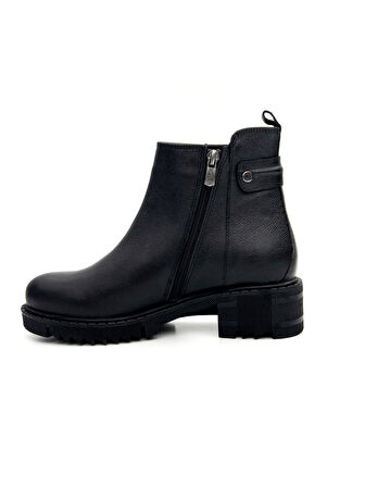 Venüs 1950811K Kadın Hakiki Deri Kalın Taban Fermuarlı Kısa Bot