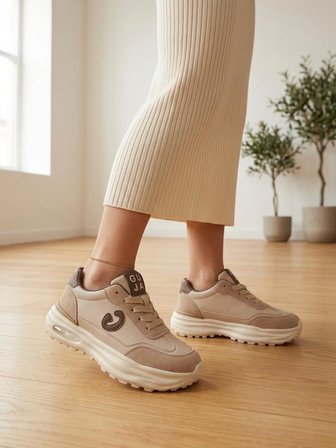 Guja 318-4 Kadın Kalın Taban Bağcıklı Sneaker Ayakkabı