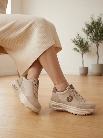 Guja 318-4 Kadın Kalın Taban Bağcıklı Sneaker Ayakkabı