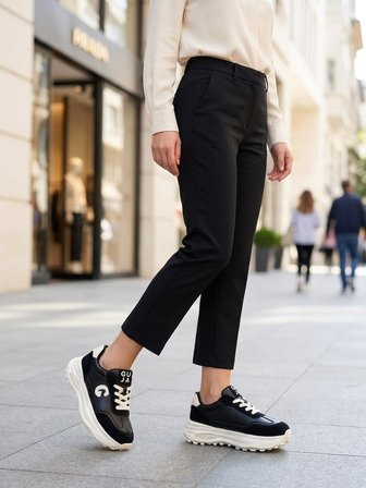 Guja 318-4 Kadın Kalın Taban Bağcıklı Sneaker Ayakkabı