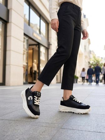 Guja 318-4 Kadın Kalın Taban Bağcıklı Sneaker Ayakkabı
