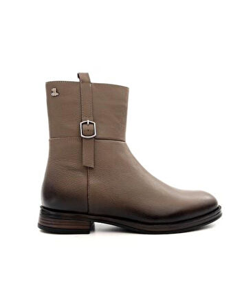 Venüs 2552701K Kadın Hakiki Deri Tokalı Fermuarlı Kısa Çizme