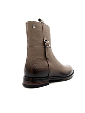 Venüs 2552701K Kadın Hakiki Deri Tokalı Fermuarlı Kısa Çizme