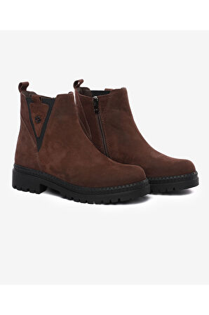 Greyder 31022 Kadın Hakiki Deri Fermuarlı Kısa Urban Bot