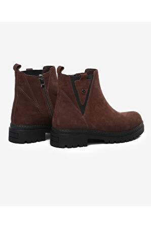 Greyder 31022 Kadın Hakiki Deri Fermuarlı Kısa Urban Bot