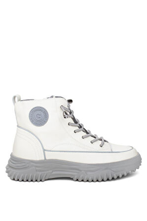 Guja 25K310-13 Kadın Hakiki Deri Lastik Bağ Fermuarlı Kısa Spor Bot