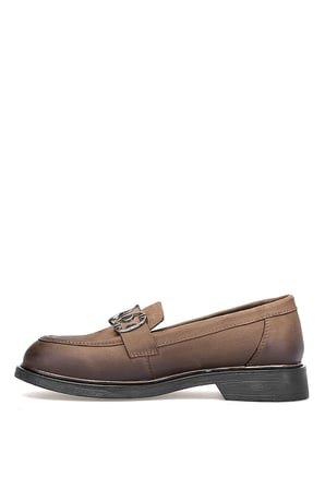 Venüs 2550402K Kadın Hakiki Deri Tokalı Loafer Ayakkabı