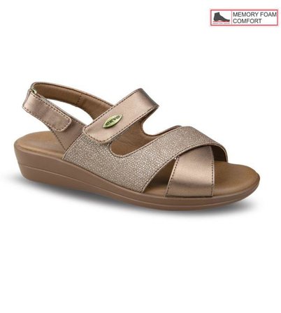 Ceyo 9863-42 Kadın Memory Foam Çapraz Cırtlı Sandalet