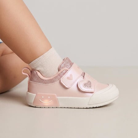 Vicco Suzi Kız Çocuk Kalp Cırt Işıklı Sneaker Ayakkabı