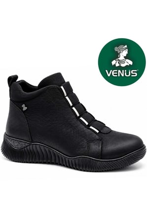 Venüs 1953860K Kadın Hakiki Deri Lastikli Comfort Kısa Fermuarlı Bot