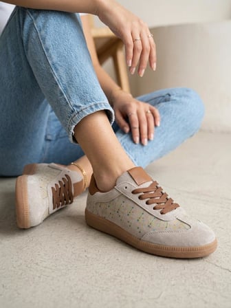 Venüs 2609922K Kadın Hakiki Deri Süet Desenli Sneaker Ayakkabı