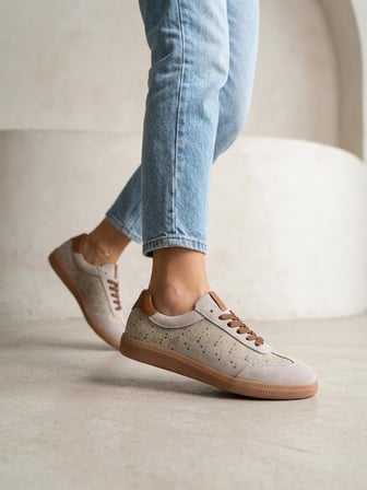 Venüs 2609922K Kadın Hakiki Deri Süet Desenli Sneaker Ayakkabı