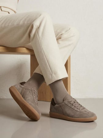 Venüs 2609920K Kadın Hakiki Süet Deri Çizgili Sneaker Ayakkabı