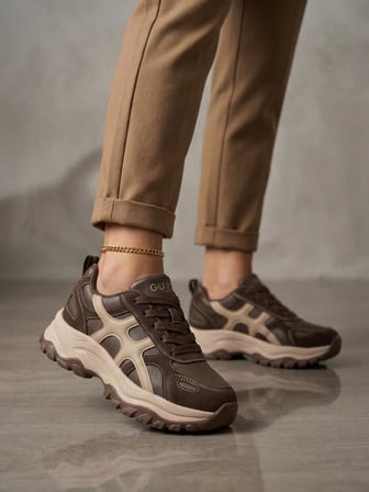 Guja 26K374-1 Kadın Bağcıklı İçi Polarlı Kalın Taban Günlük Sneaker