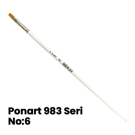 Ponart 983 Seri Düz Kesik Uçlu Fırça No 6