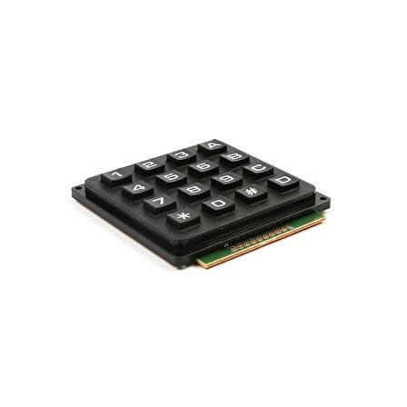 4x4 Telefon Stili Matrix Keypad Siyah Tuş Takımı