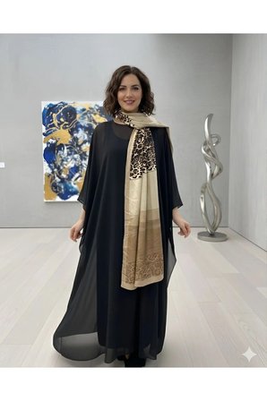 Yılan Desen / Cupra Saten Aksesuar Şal Atkı Estascraf 180x70cm