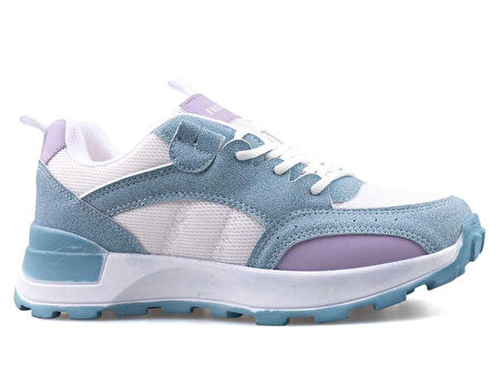 LAMBIRLENT 9927 Kadın Snekaer Spor Ayakkabı BEYAZ_MAVİ_LİLA