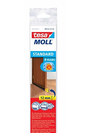 tesamoll® Kapı Altı Hava Akımı Önleyici Fırça, Standart , Kahverengi, 1m x 37mm